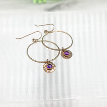 Load image into Gallery viewer, Intention Collection: Happiness Hoop Dangles