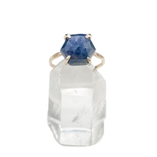 Load image into Gallery viewer, Blue Sapphire Hexagon Ring