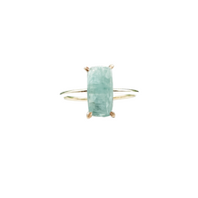 Load image into Gallery viewer, Ice Blue Kyanite Rectangle Ring