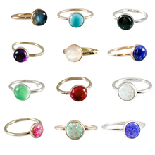 Load image into Gallery viewer, 8mm Gemstone Ring