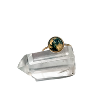Load image into Gallery viewer, Moss Agate Rose Cut Ring