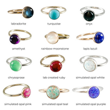 Load image into Gallery viewer, 8mm Gemstone Ring