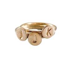Load image into Gallery viewer, Initial Stacking Birthstone Ring Set