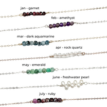 Load image into Gallery viewer, Birthstone Bar Necklace