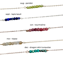 Load image into Gallery viewer, Birthstone Bar Necklace