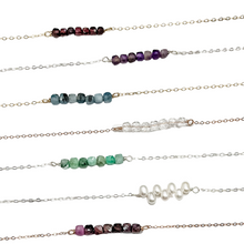 Load image into Gallery viewer, Birthstone Bar Necklace
