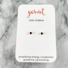 Load image into Gallery viewer, Chakra Gemstone Studs