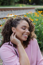 Load image into Gallery viewer, Gemstone Huggie Earrings