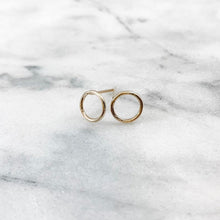 Load image into Gallery viewer, Thin Small Circle Stud Earrings