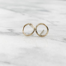 Load image into Gallery viewer, Thin Small Circle Stud Earrings