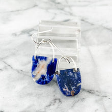 Load image into Gallery viewer, Gemstone Shield Earrings