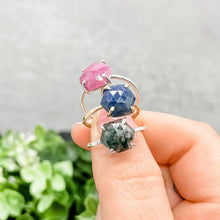Load image into Gallery viewer, Blue Sapphire Hexagon Ring