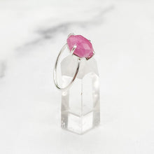 Load image into Gallery viewer, Pink Sapphire Hexagon Ring