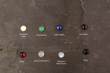 Load image into Gallery viewer, Gemstone Stud Bezel Earrings