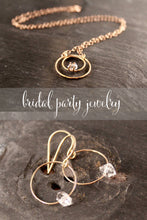 Load image into Gallery viewer, Herkimer Diamond Dangle Hoop Earrings