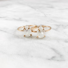 Load image into Gallery viewer, Rainbow Moonstone Pear Ring - Medium