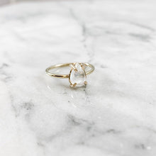 Load image into Gallery viewer, Rainbow Moonstone Pear Ring - Small