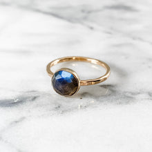 Load image into Gallery viewer, Labradorite 8mm Rose Cut Ring