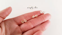 Load image into Gallery viewer, Herkimer Diamond Claw Stud Earrings