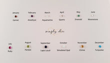 Load image into Gallery viewer, Hammered Birthstone Bangle Cuff
