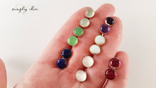 Load image into Gallery viewer, Gemstone Stud Bezel Earrings