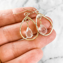 Load image into Gallery viewer, Rock Quartz Teardrop Earrings