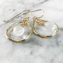 Load image into Gallery viewer, Rock Quartz Teardrop Earrings