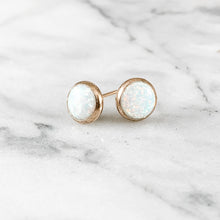 Load image into Gallery viewer, Gemstone Stud Bezel Earrings