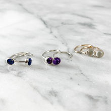 Load image into Gallery viewer, Gemstone Huggie Earrings