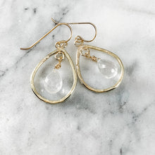 Load image into Gallery viewer, Rock Quartz Teardrop Earrings