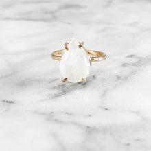 Load image into Gallery viewer, Pear Moonstone Gemstone Ring - Large