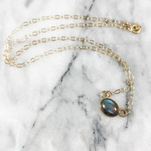 Load image into Gallery viewer, Oval Layering Gemstone Necklace