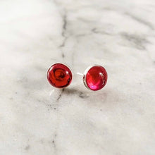 Load image into Gallery viewer, Gemstone Stud Bezel Earrings