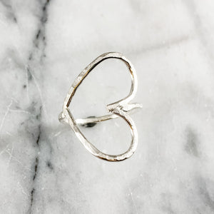 Free Form Open Heart Ring