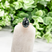 Load image into Gallery viewer, Rose Cut Pear Onyx Ring