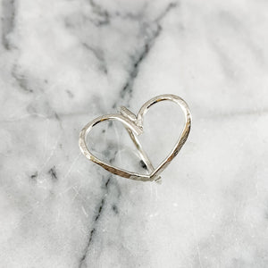 Free Form Open Heart Ring