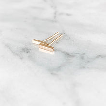 Load image into Gallery viewer, Small Rectangle Bar Stud Earrings