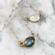 Load image into Gallery viewer, Oval Layering Gemstone Necklace