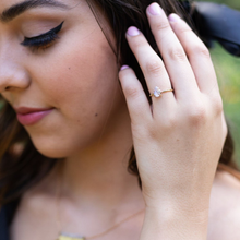 Load image into Gallery viewer, Rainbow Moonstone Pear Ring - Small