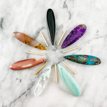 Load image into Gallery viewer, Gemstone Dangles with Square Wire