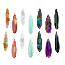 Load image into Gallery viewer, Gemstone Dangles with Square Wire