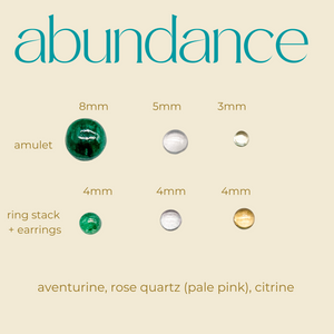 Intention Collection: Abundance Ring Stack