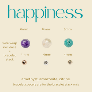 Intention Collection: Happiness Bracelet Stack