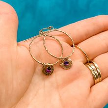 Load image into Gallery viewer, Intention Collection: Happiness Hoop Dangles