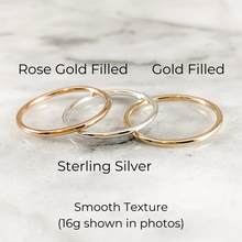 Load image into Gallery viewer, One Thin Stacking Ring - Choose Metal