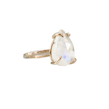 Load image into Gallery viewer, Pear Rose Cut Moonstone Contour Stacking Set