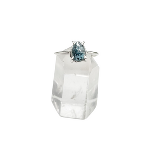 Teal Kyanite Ring - Small 6x8 Stone