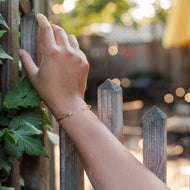 Hammered Birthstone Bangle Cuff