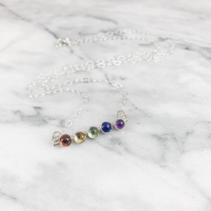 Rainbow Gemstone Necklace (Profits donated to Pride St Louis)