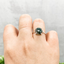 Load image into Gallery viewer, Moss Agate Hexagon Ring